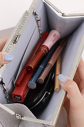 Silver Strass Kväll Koppling Väska